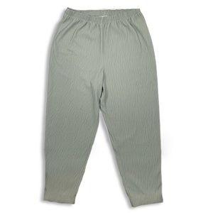 Vintage Kathie Lee Green Cottagecore Flowy Boho High Waisted Wide Leg Pants L